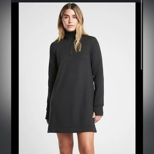 Athleta West Town‎ dress black quarter zip size Small Tall